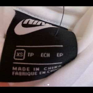 White and gold Nike hoodie